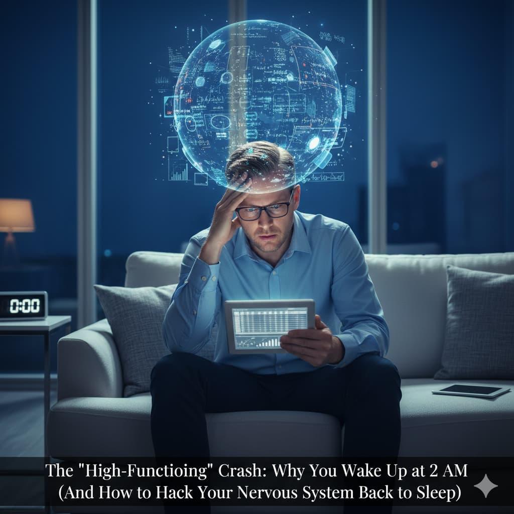 The "High-Functioning" Crash: Why You Wake Up at 2 AM (And How to Hack Your Nervous System Back to Sleep)