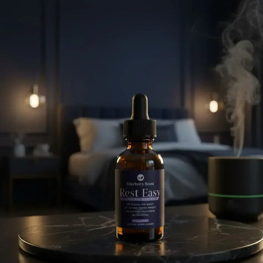 Rest Easy melatonin-free natural sleep tincture for anxiety and deep rest